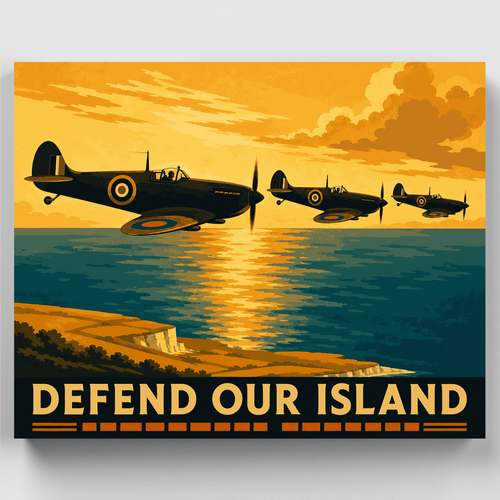 Spitfires at Dusk - Paint by Numbers Kit
