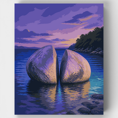 Split Apple Rock - Paint by Numbers Kit