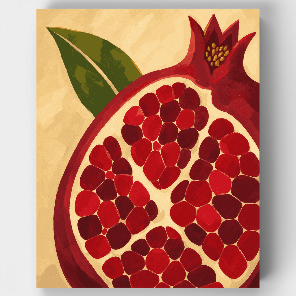 Split Pomegranate - Paint by Numbers Kit