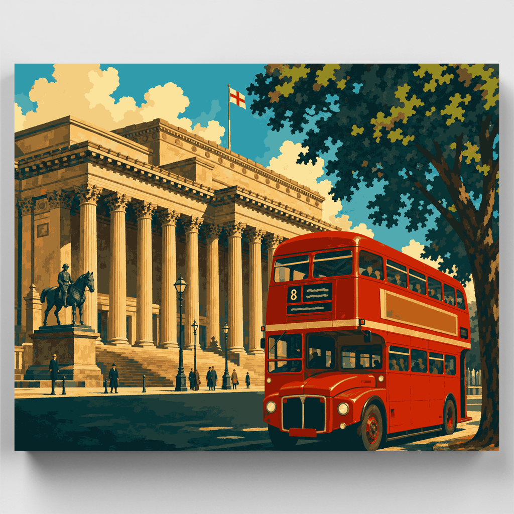 Kit de pintura por números - Autobús de St George's Hall — Estándar