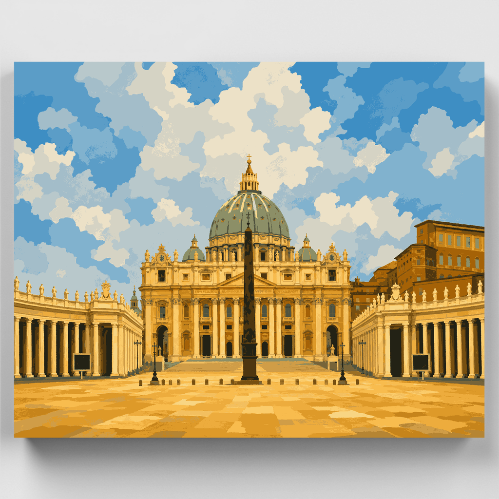 Plaza de San Pedro - Kit de pintura por números — Estándar