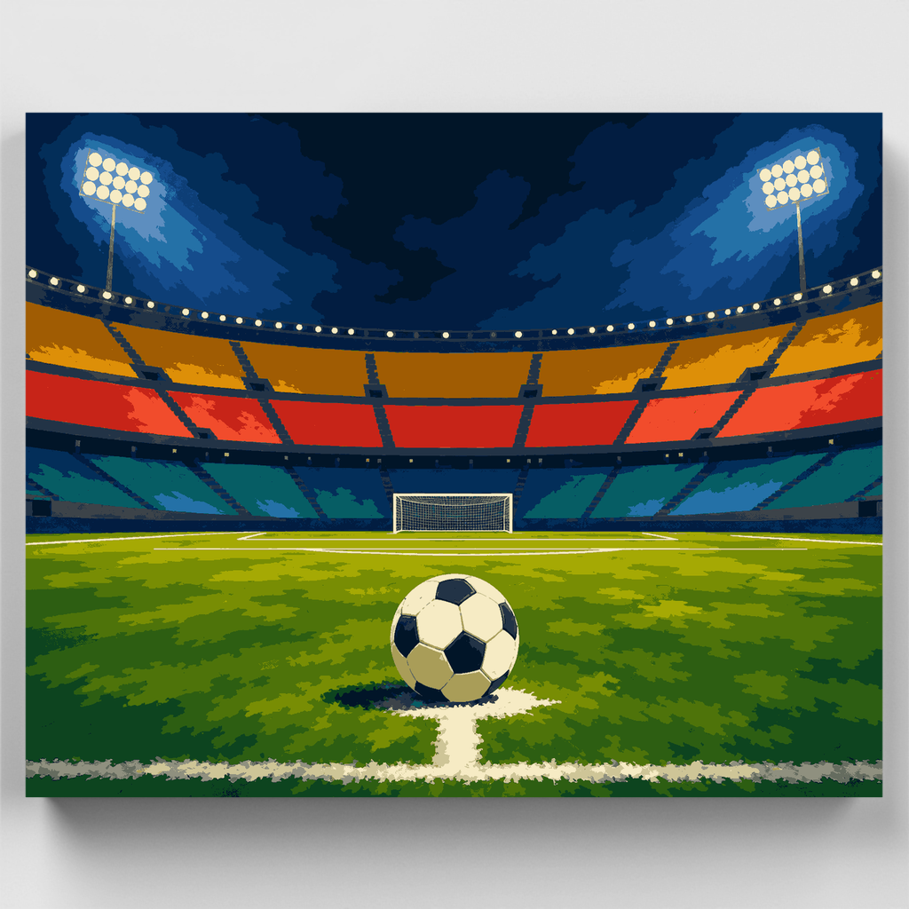 Kit de pintura por números: Penalti en el estadio — Estándar