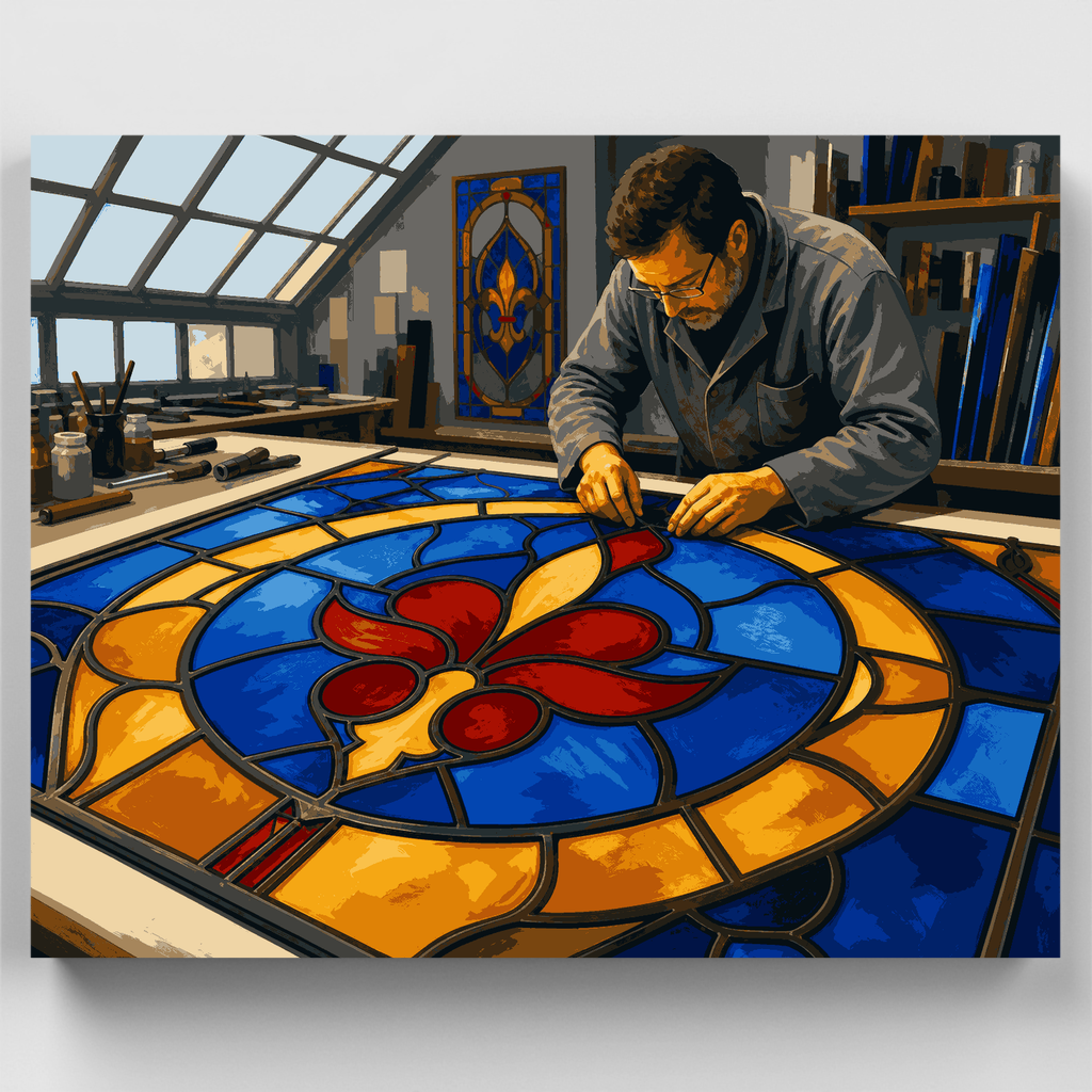 Kit de pintura por números - Artesano de vitrales — Estándar