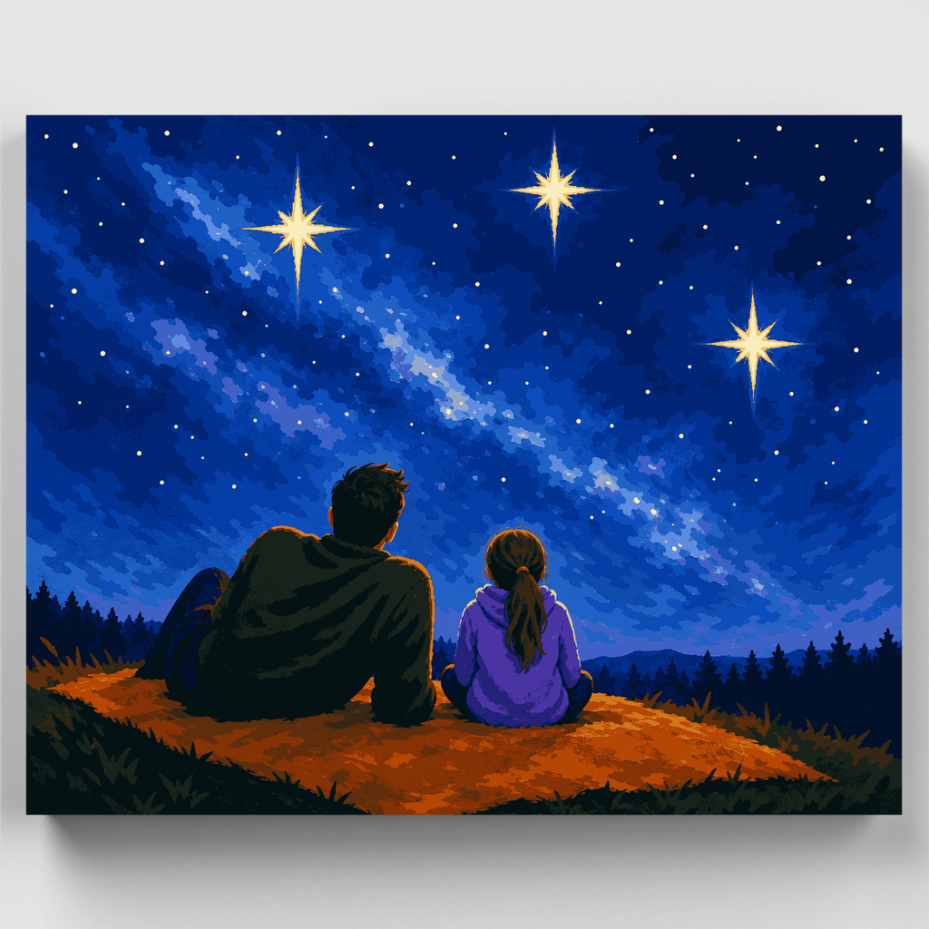 Stargazing With Dad - Paint by Numbers Kit
