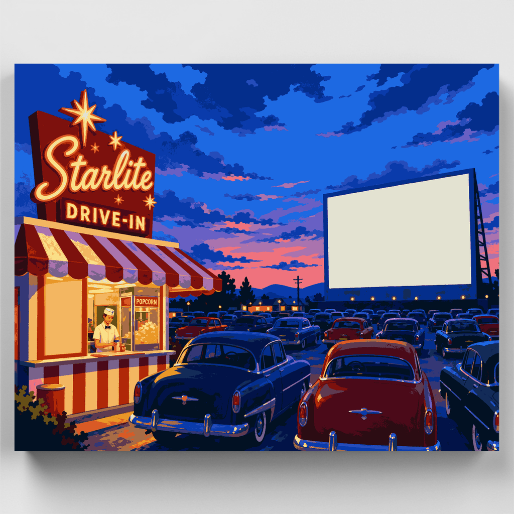 Autocine Starlite - Kit de pintura por números — Estándar