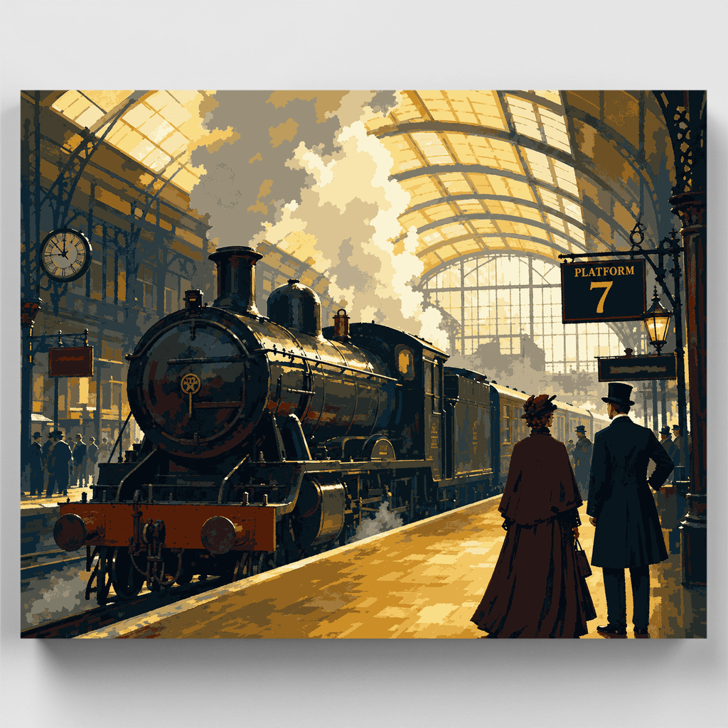 Steam at Platform 7 - Paint by Numbers Kit