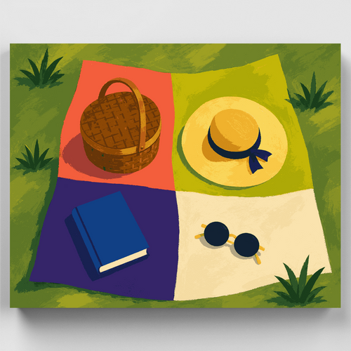 Summer Picnic Blanket - Paint by Numbers Kit
