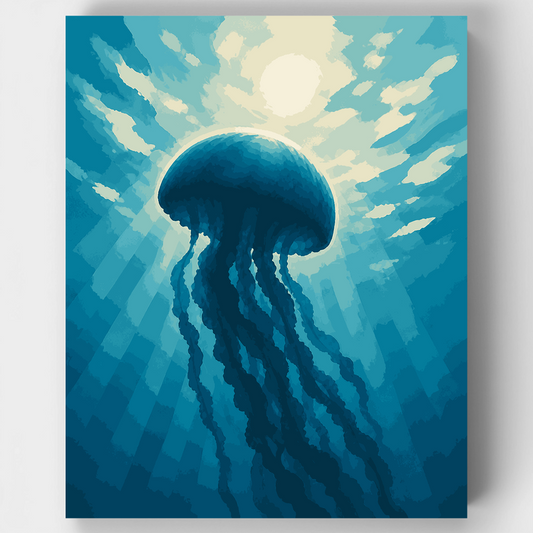 Sunbeam Jellyfish Drift - Paint by Numbers Kit