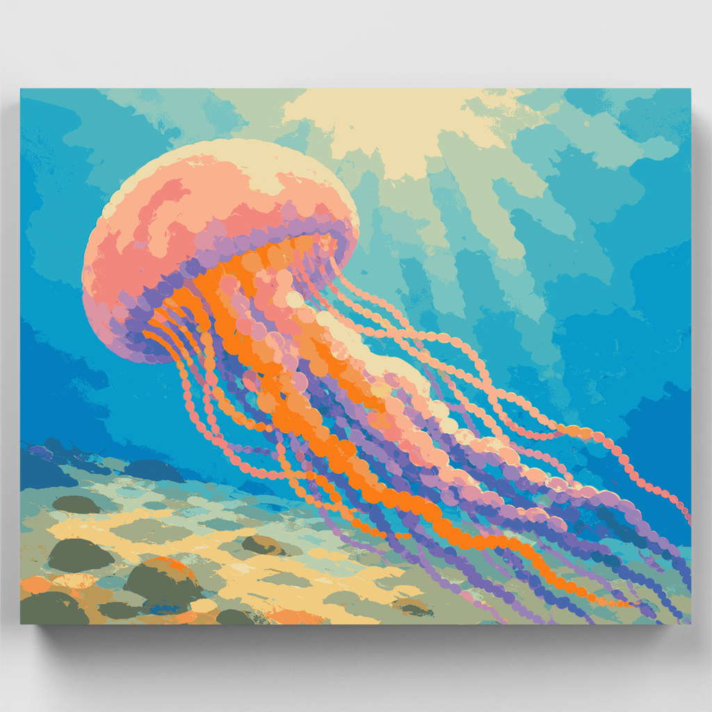Kit de pintura por números - Medusa a la luz del sol — Estándar