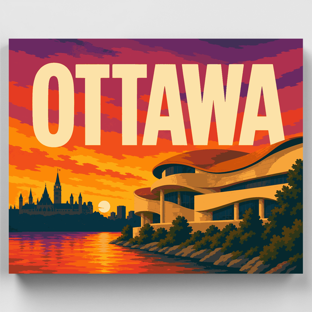 Atardecer en Ottawa - Kit de pintura por números — Estándar