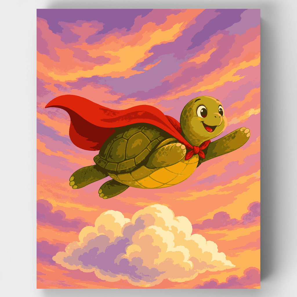 Super Turtle Flight - Kit de pintura por números — Estándar