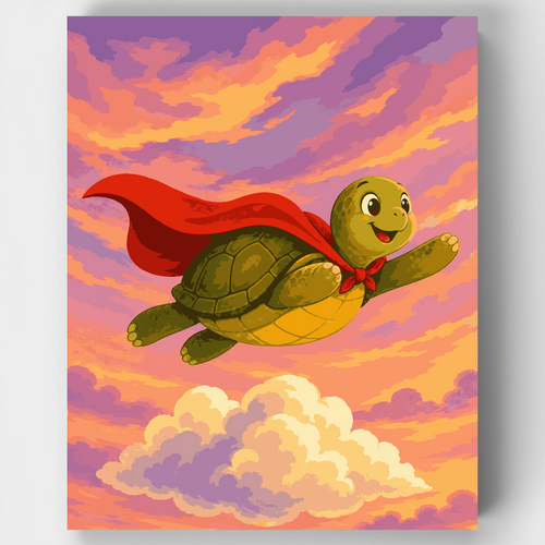 Super Turtle Flight - Paint by Numbers Kit