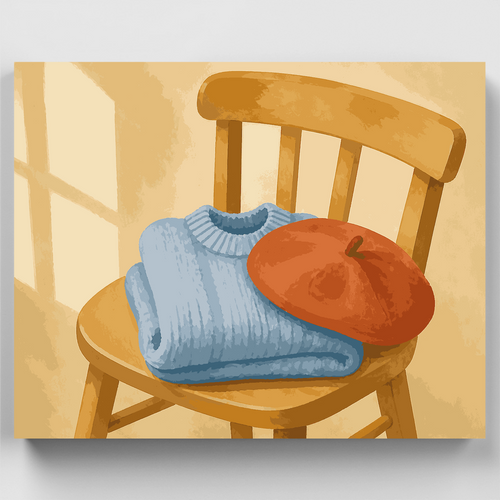 Sweater and Beret - Paint by Numbers Kit