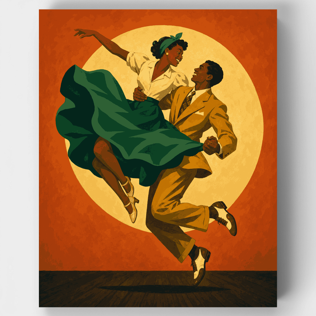Swing Dance Couple - Paint by Numbers Kit