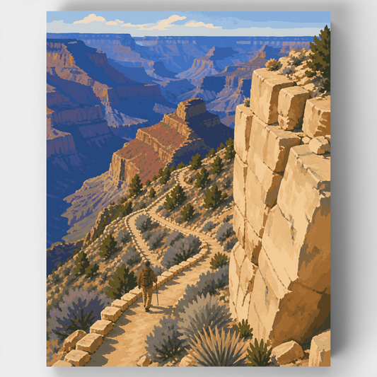 Switchback Canyon Hiker - Paint by Numbers Kit