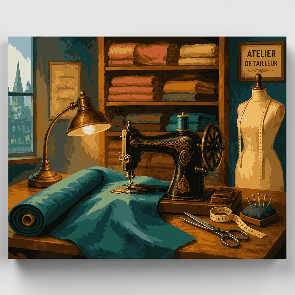 Taller de Sastrería - Kit de Pintura por Números — Estándar