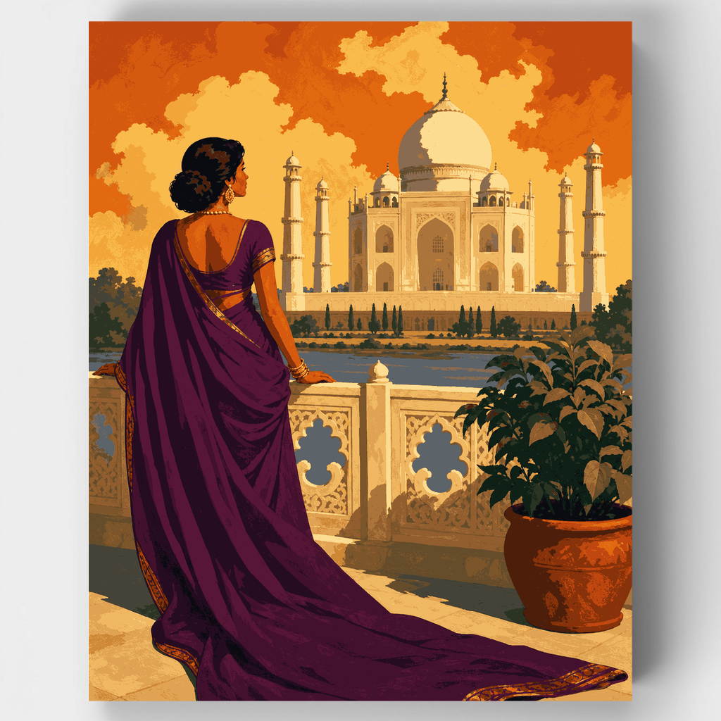 Ensueño del Taj Mahal - Kit de pintura por números — Estándar
