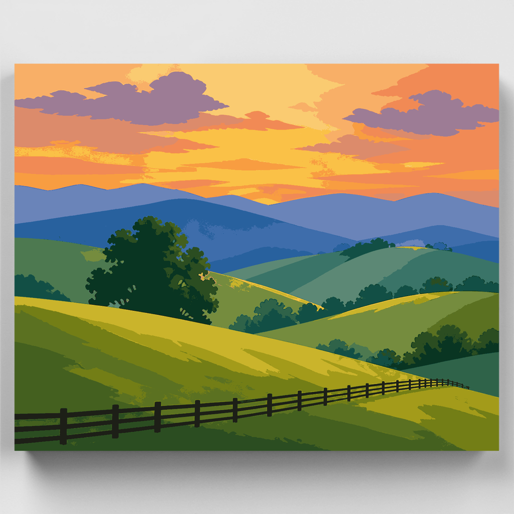 Tennessee Hill Country Dawn - Paint by Numbers Kit