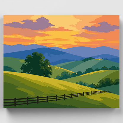 Tennessee Hill Country Dawn - Paint by Numbers Kit