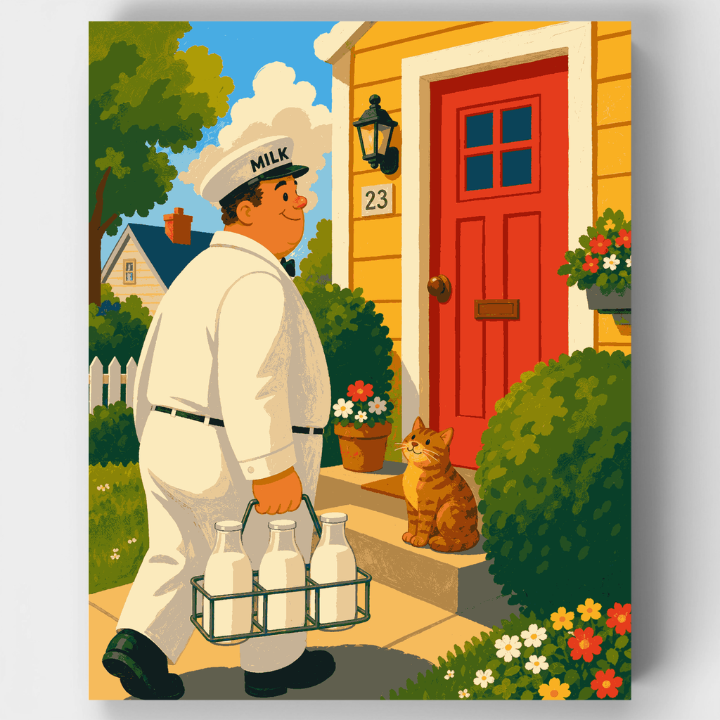 El lechero amable - Kit de pintura por números — Estándar