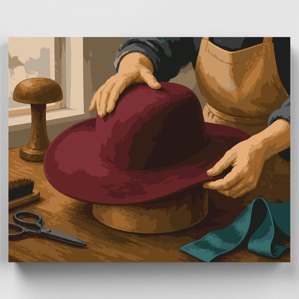 El oficio del sombrerero - Kit de pintura por números — Estándar
