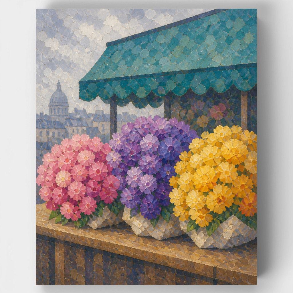 Tres ramos en flor - Kit de pintura por números — Estándar
