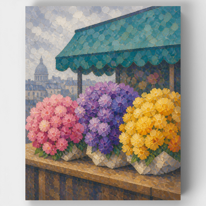 Three Bouquets in Bloom - Paint by Numbers Kit