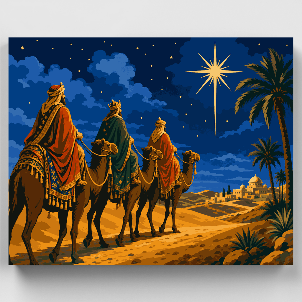 Los Reyes Magos - Kit de pintura por números — Estándar