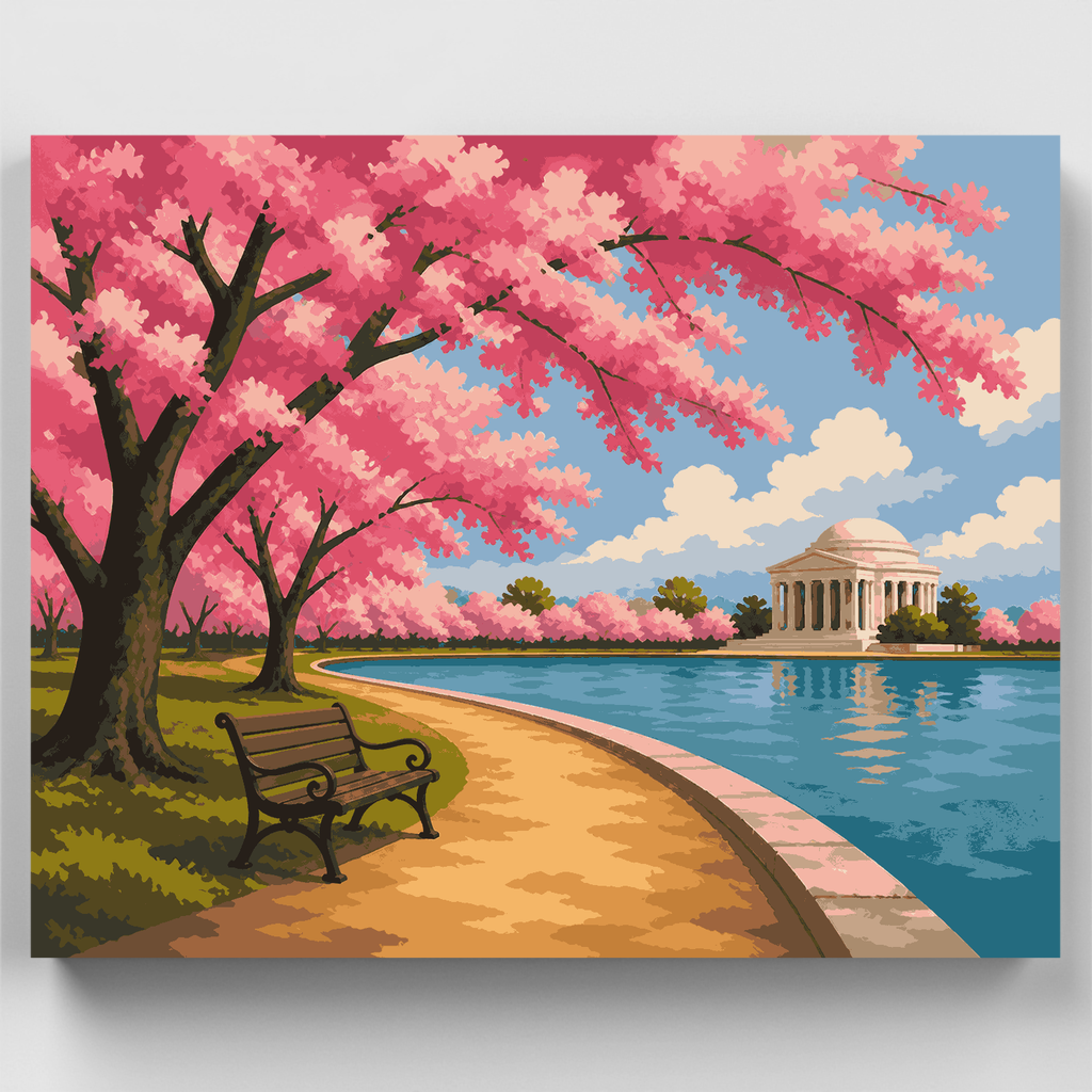 Flores en Tidal Basin - Kit de pintura por números — Estándar