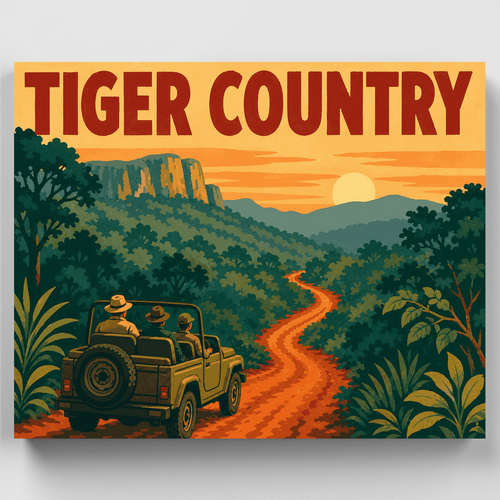 Tiger Country Trail - Paint by Numbers Kit
