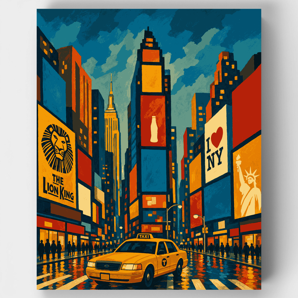 Kit de pintura por números - Marquesina de Times Square — Estándar