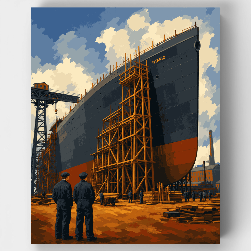 Titanic Under Construction - Paint by Numbers Kit