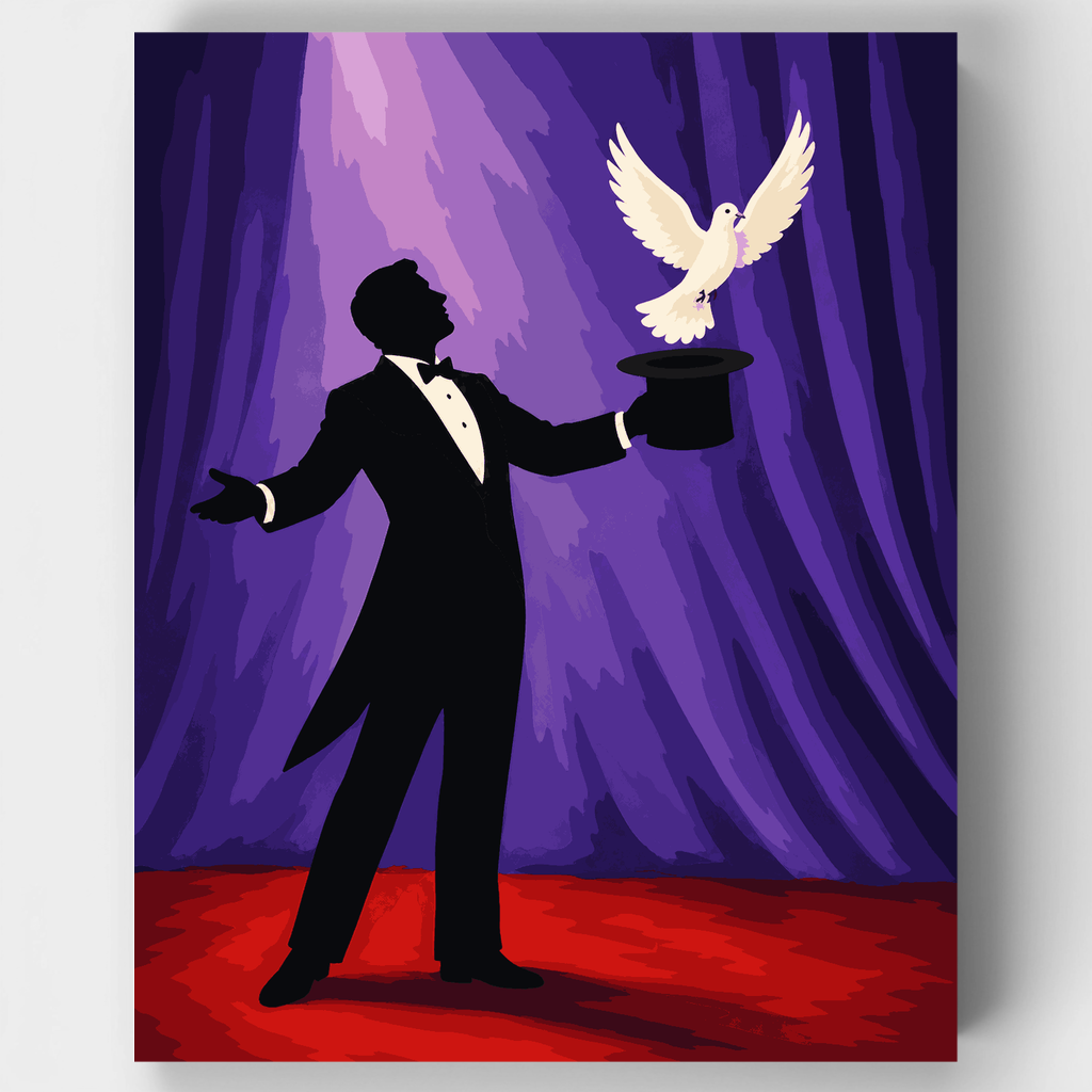 Top Hat Illusion - Paint by Numbers Kit