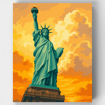 Torch at Sunset - Paint by Numbers Kit