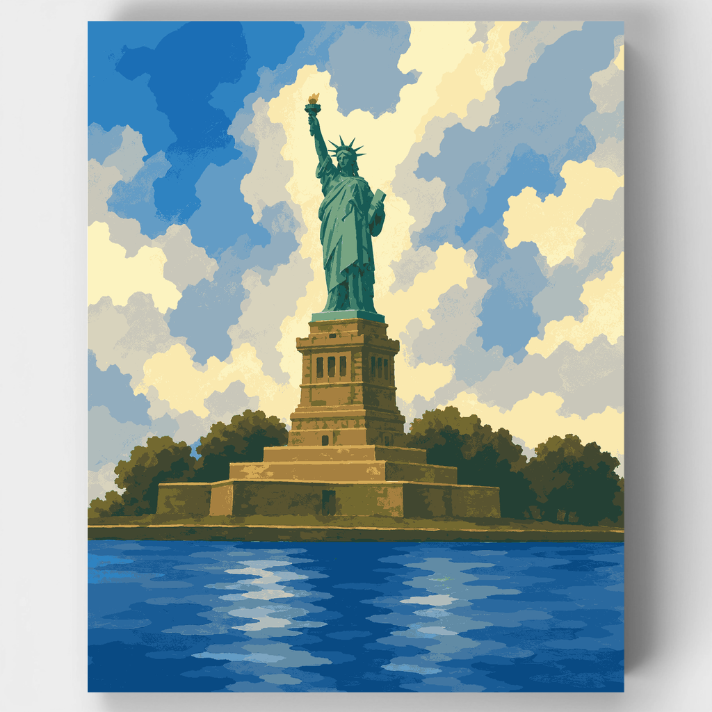 Antorcha sobre el puerto - Kit de pintura por números — Estándar