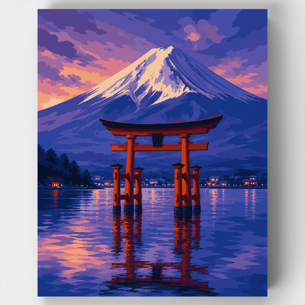 Puerta Torii al atardecer - Kit de pintura por números — Estándar