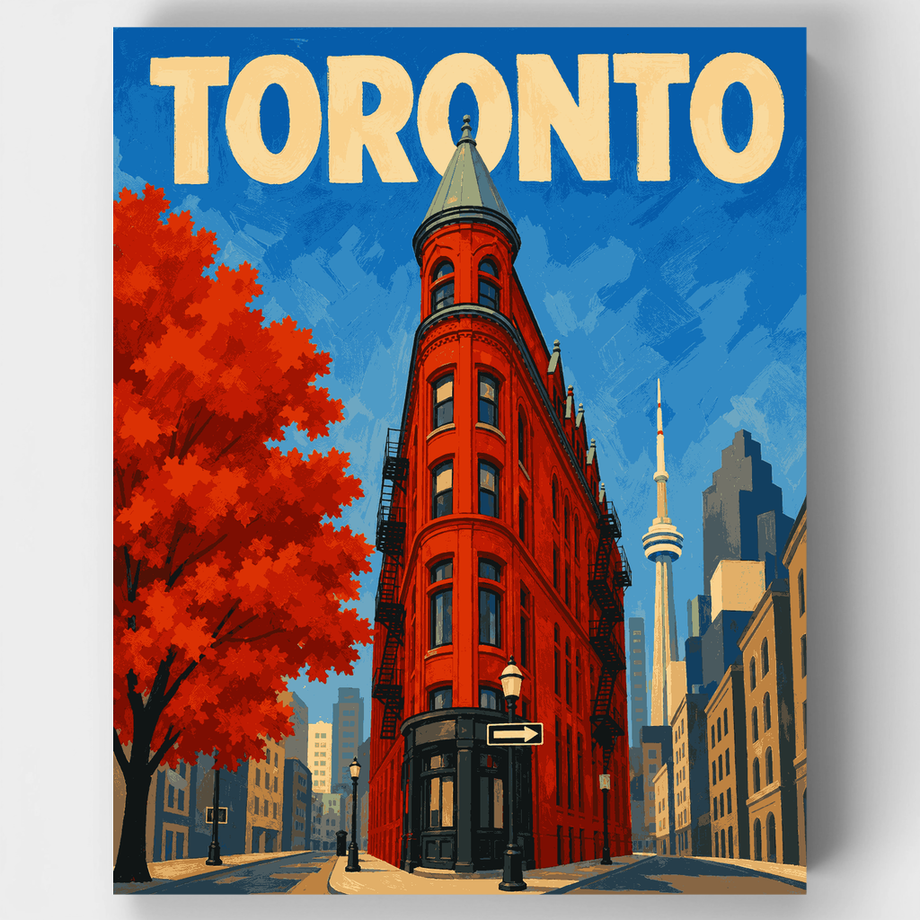 Kit de pintura por números - Toronto Flatiron — Estándar