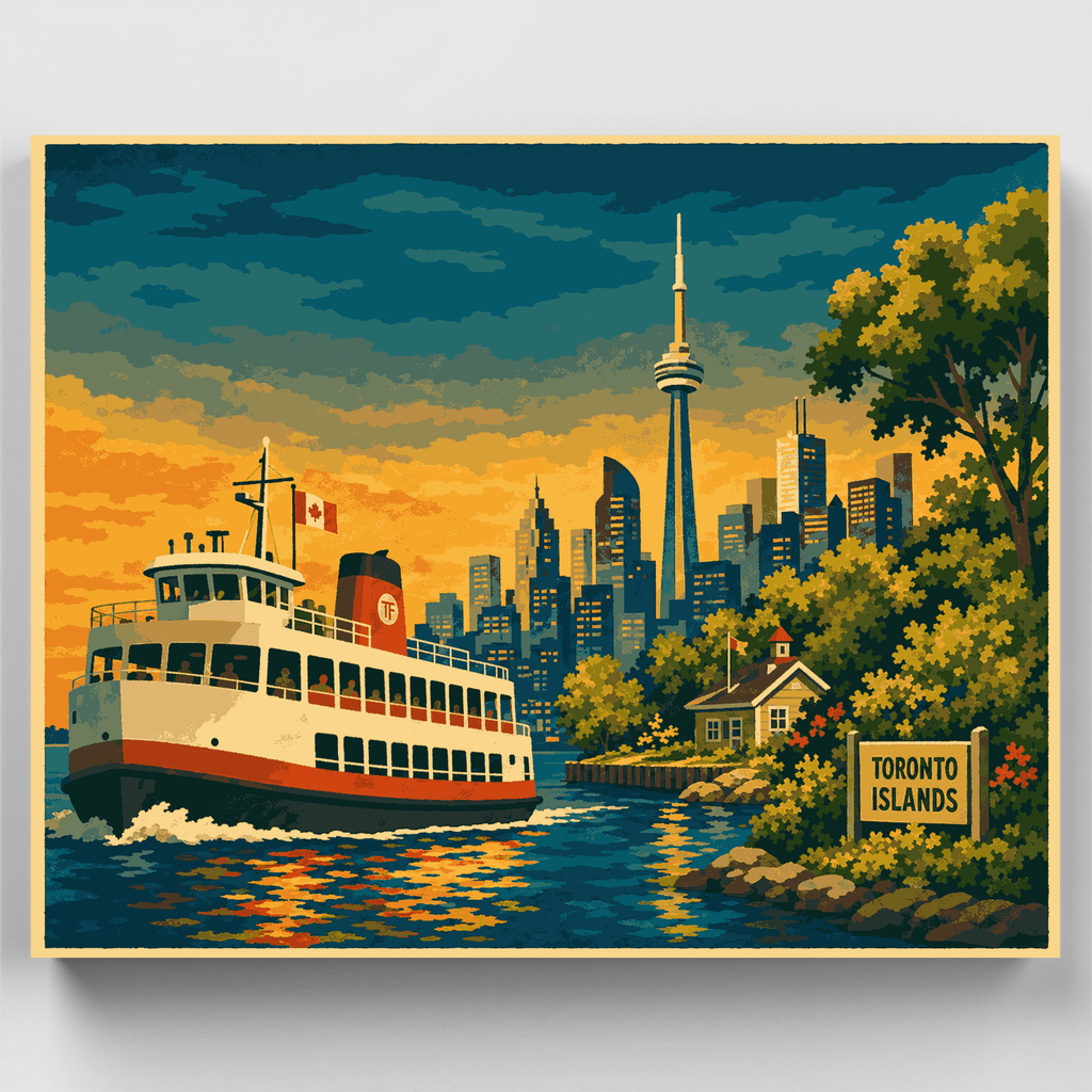 Kit de pintura por números - Ferry de las islas de Toronto — Estándar
