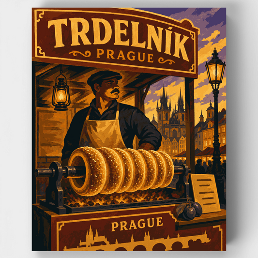 Trdelník Chimney Cake - Paint by Numbers Kit