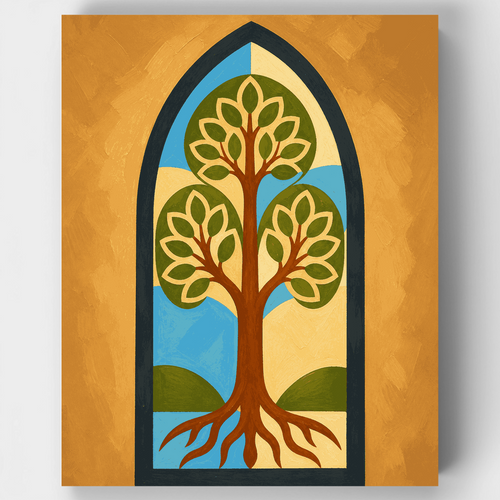 Tree of Life Window - Paint by Numbers Kit