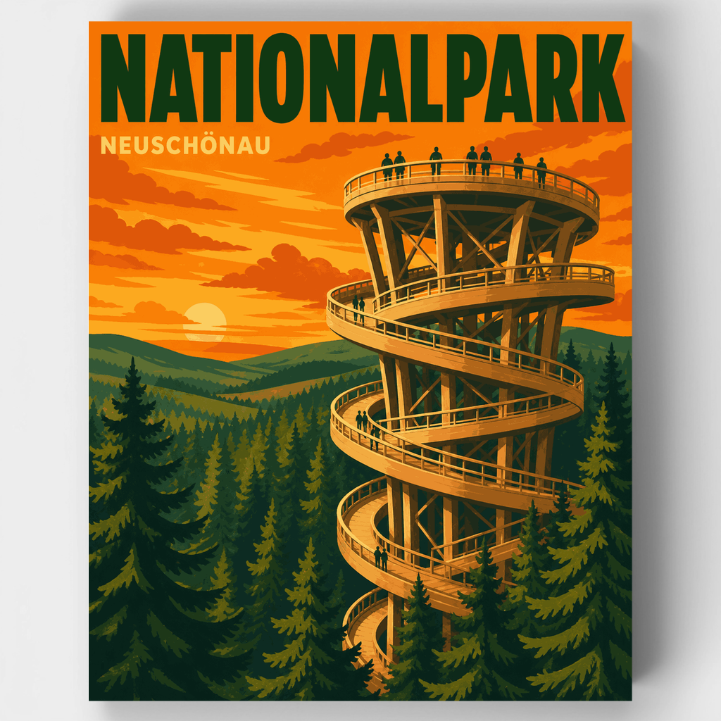 Torre Espiral en la Copa del Árbol - Kit de Pintura por Números — Estándar