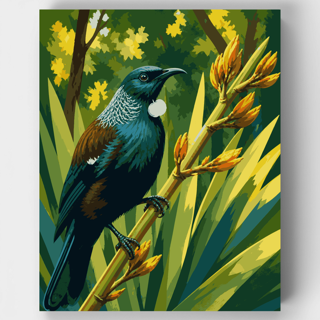 Tui on Flax - Paint by Numbers Kit