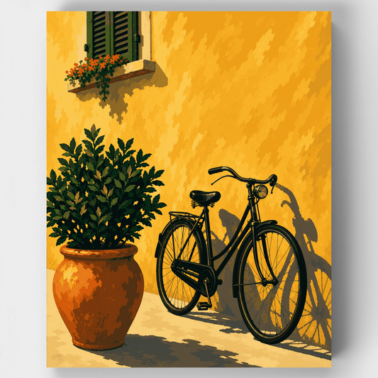 Tuscan Bicycle Wall - Paint by Numbers Kit