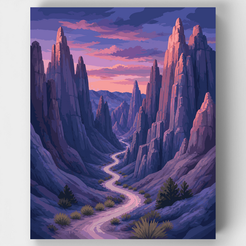 Twilight Badlands Trail - Paint by Numbers Kit
