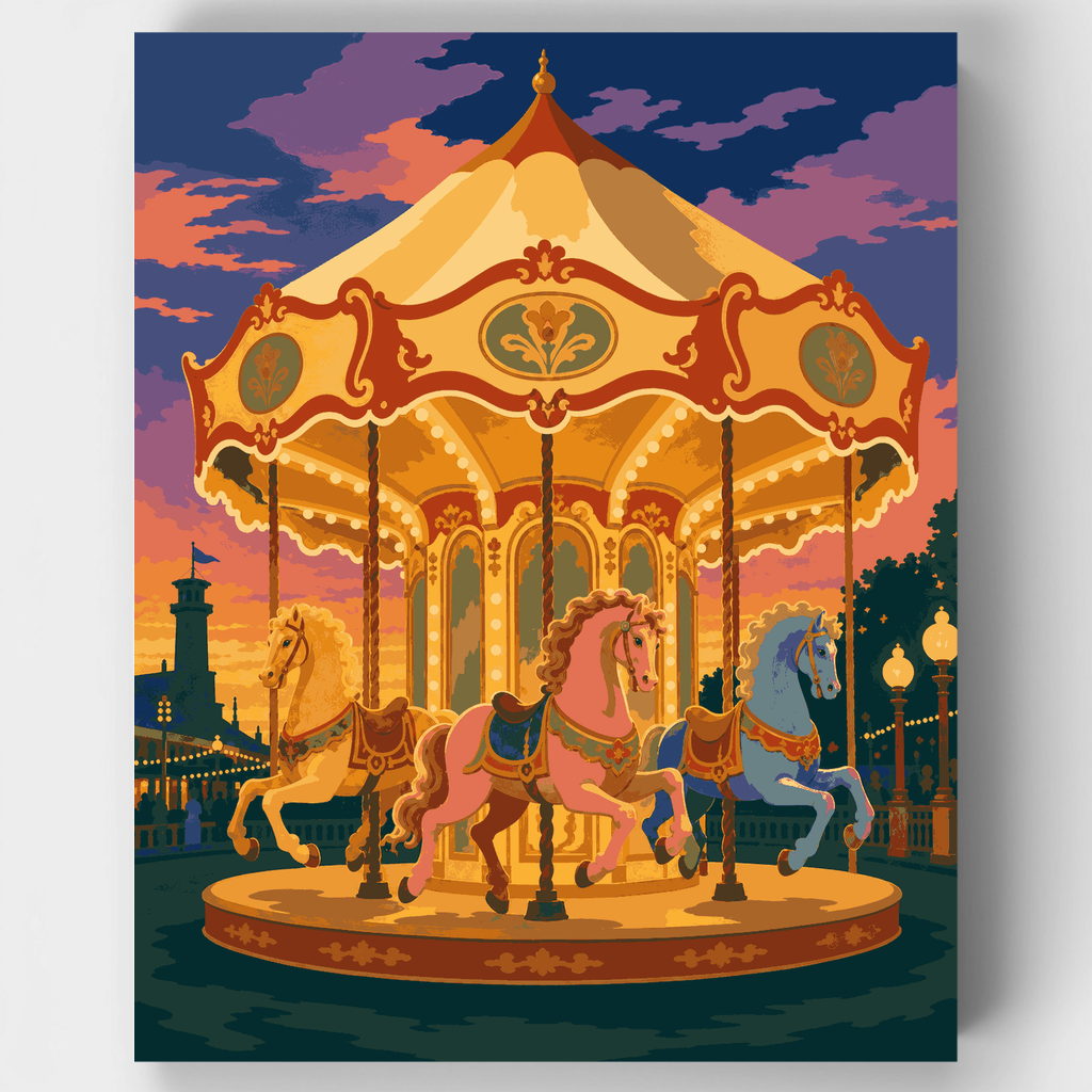 Twilight Carousel - Paint by Numbers Kit