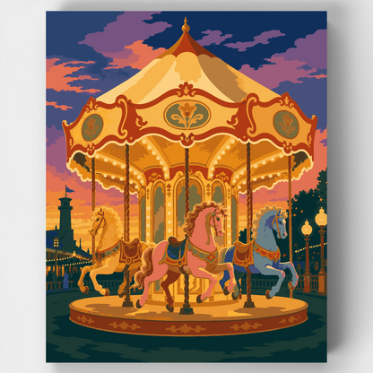 Twilight Carousel - Paint by Numbers Kit