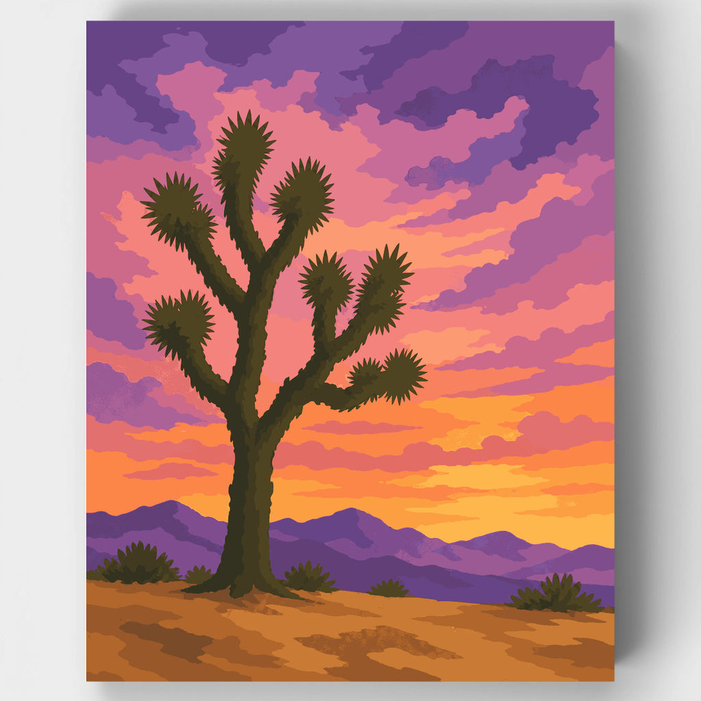 Crepúsculo en Joshua Tree - Kit de pintura por números — Estándar