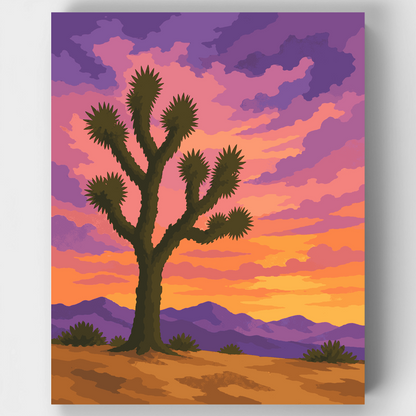 Twilight Joshua Tree - Paint by Numbers Kit