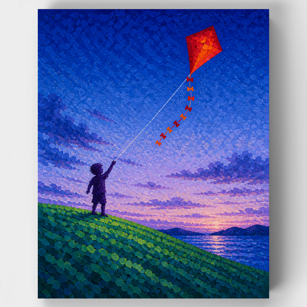 Cometa al atardecer - Kit de pintura por números — Estándar