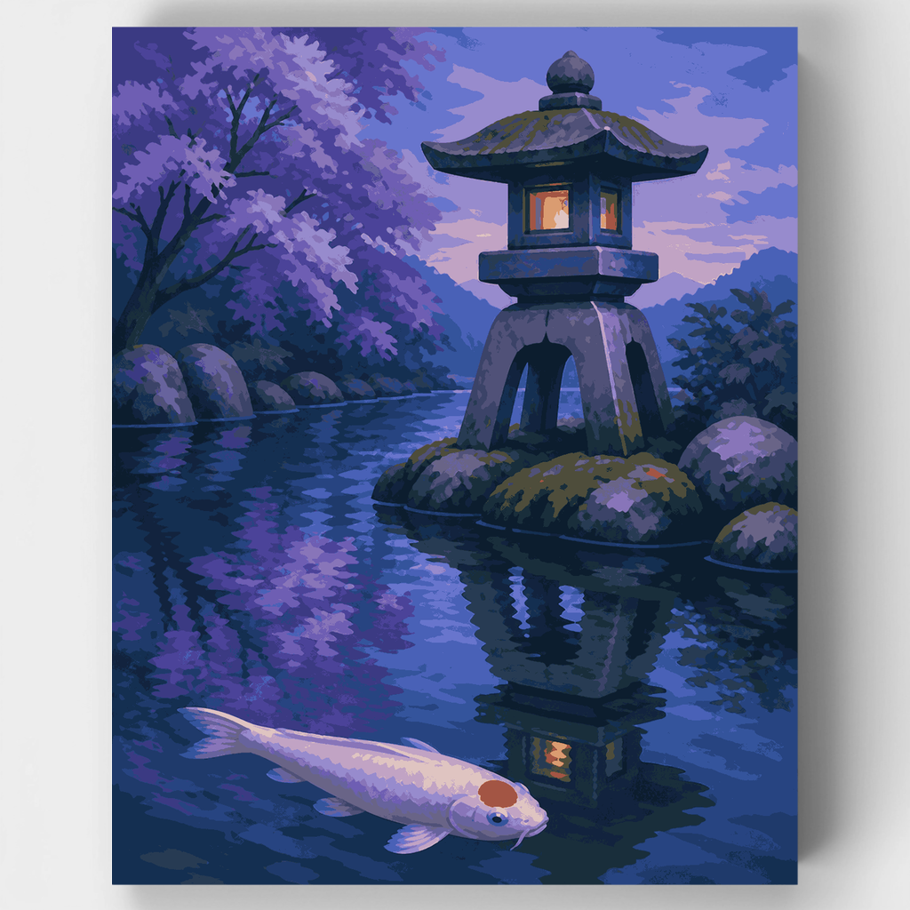 Twilight Koi Lantern - Paint by Numbers Kit